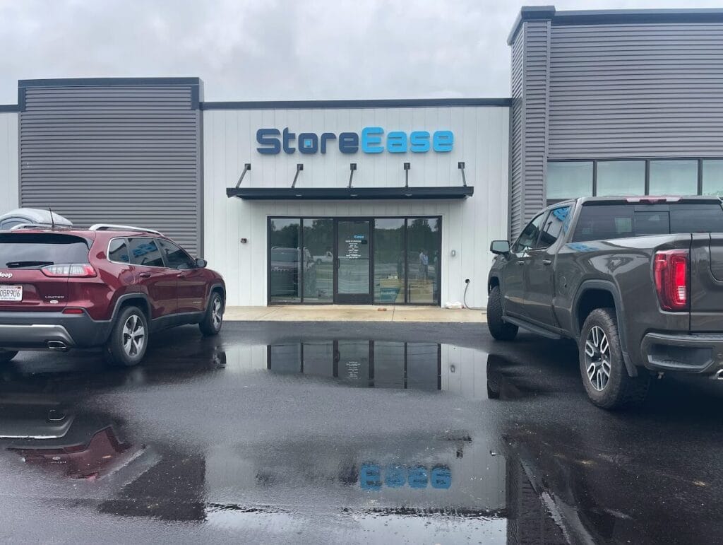 Vertical Construction Complete Exterior photo of Huntsville Self-Storage, a completed five-building self-storage facility.