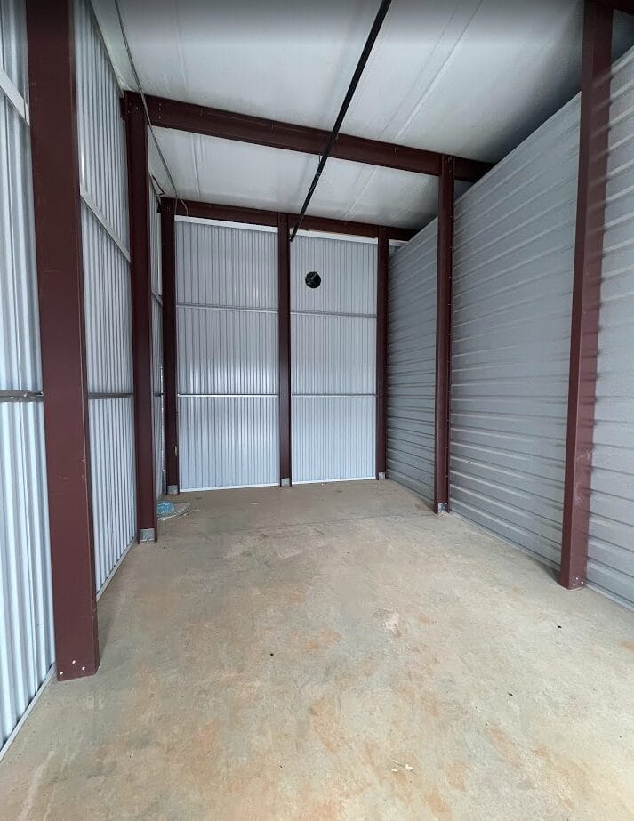 Lease-Up Underway Interior photo of Huntsville Self-Storage, a completed five-building self-storage facility.