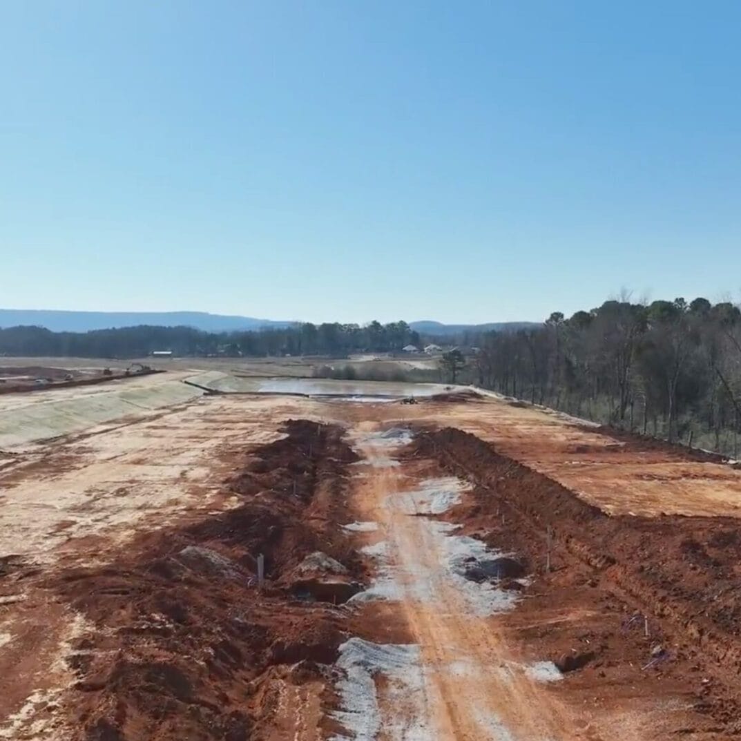 Baltimore Hill Electrical utility installation with construction equipment