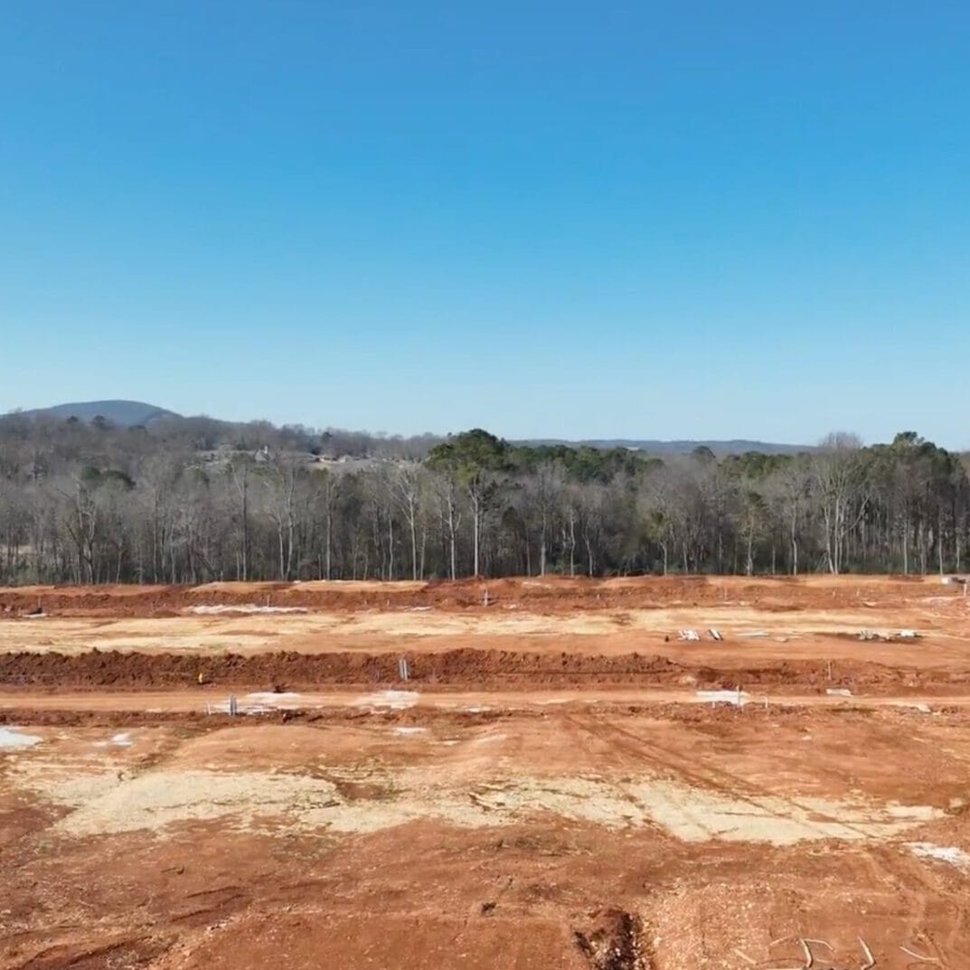 Baltimore Hill Excavated trenches for underground utility installation