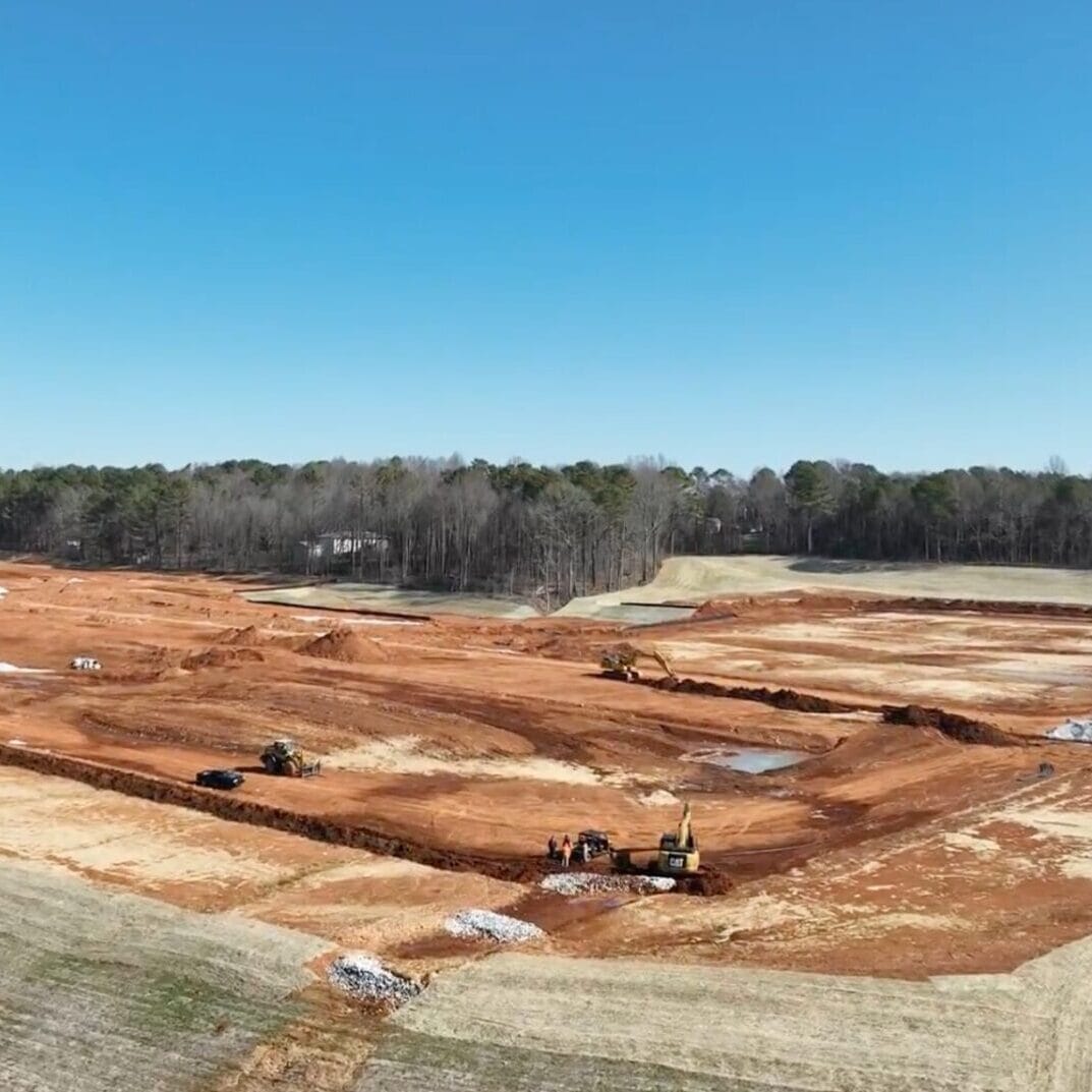 Baltimore Hill Utility trenching with heavy equipment on construction site