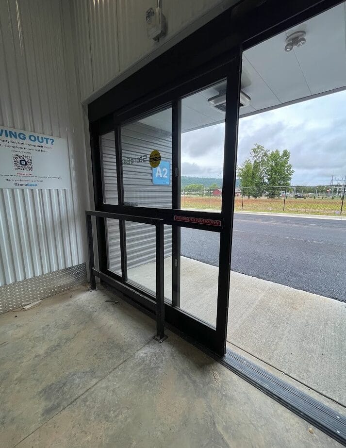 Interior photo of Huntsville Self-Storage, a completed five-building self-storage facility.