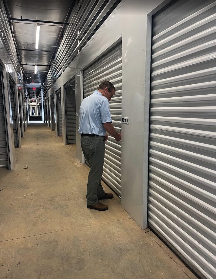 Interior photo of Huntsville Self-Storage, a completed five-building self-storage facility.