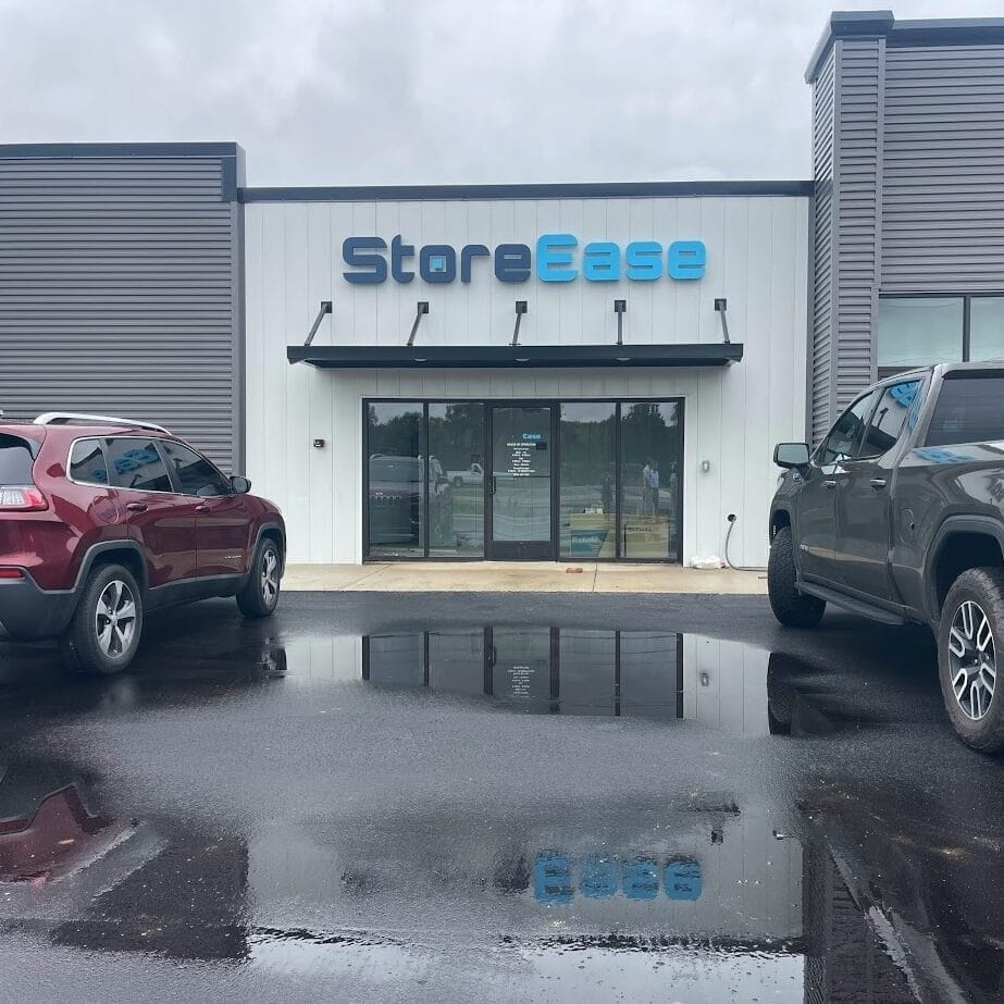 Exterior photo of Huntsville Self-Storage, a completed five-building self-storage facility.
