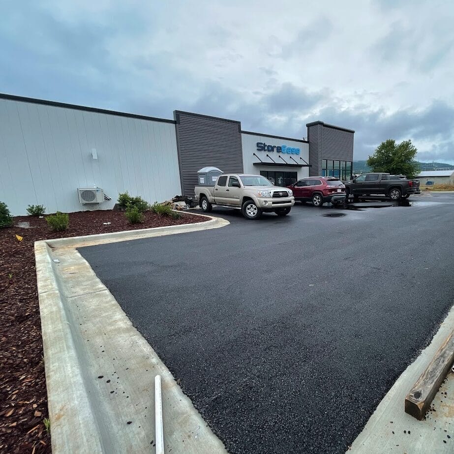 Exterior photo of Huntsville Self-Storage, a completed five-building self-storage facility.