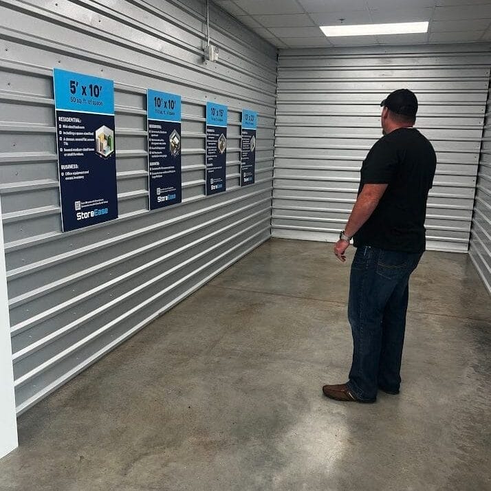 Interior photo of Huntsville Self-Storage, a completed five-building self-storage facility.